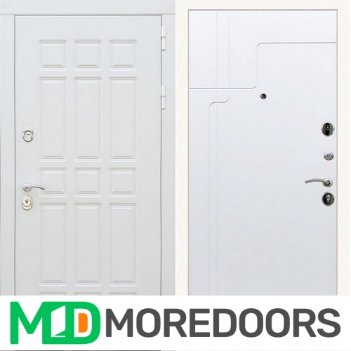 Металлическая дверь REX 8 Шагрень Белая ФЛ-246 белый софт