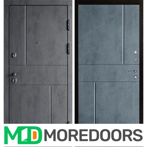 Металлическая Дверь Termo-door Вертикаль бетон Горизонт бетон темный
