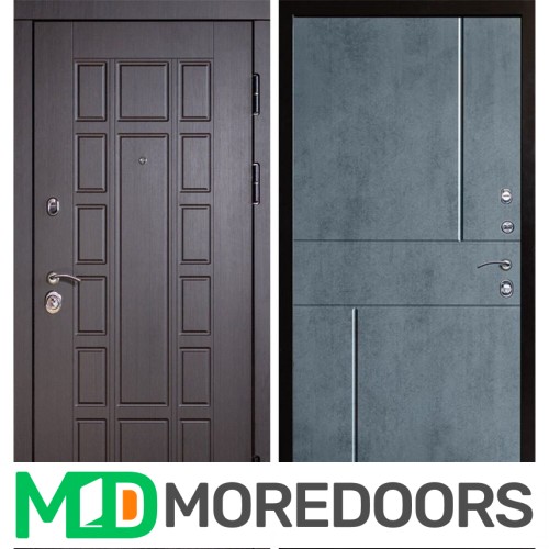 Металлическая Дверь Termo-door Виргиния венге Горизонт бетон темный