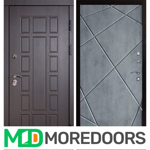 Металлическая Дверь Termo-door Виргиния венге Лучи бетон темный