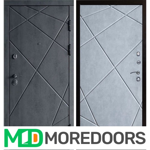 Металлическая Дверь Termo-door Лучи бетон Лучи бетон светлый
