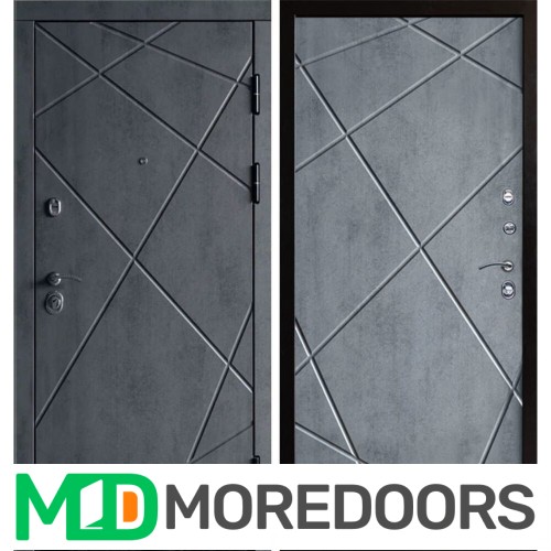 Металлическая Дверь Termo-door Лучи бетон Лучи бетон темный