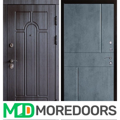 Металлическая Дверь Termo-door Модена венге Горизонт бетон темный