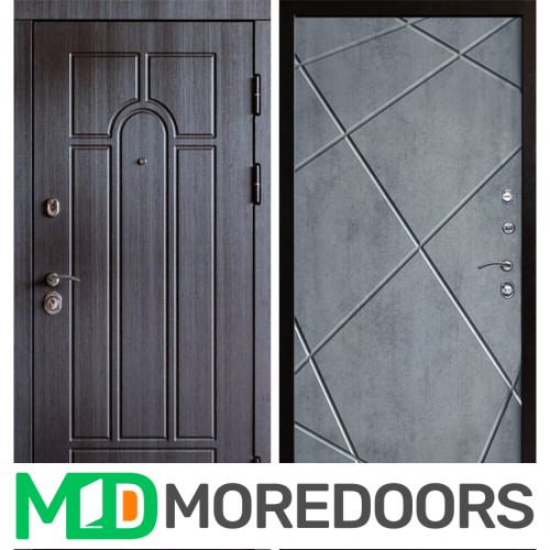 Металлическая Дверь Termo-door Модена венге Лучи бетон темный
