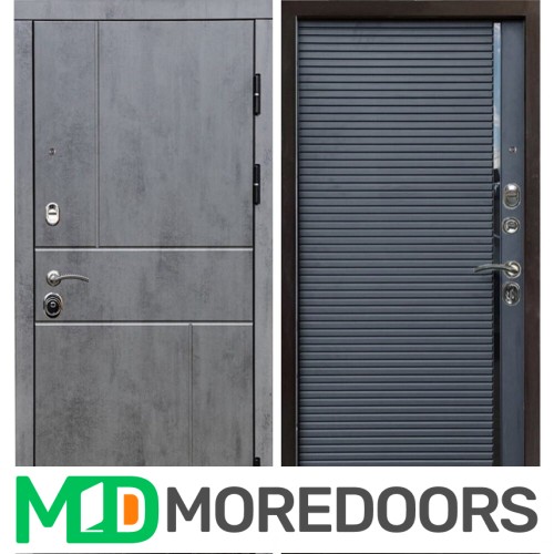 Металлическая Дверь Termo-door Вертикаль бетон porte black