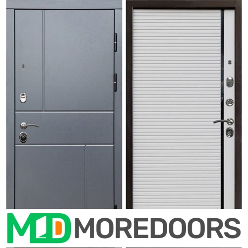 Металлическая Дверь Termo-door Вертикаль Grey porte white