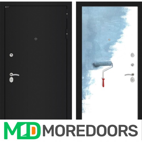 Металлическая Дверь Лабиринт CLASSIC шагрень черная 28 - Грунт под покраску