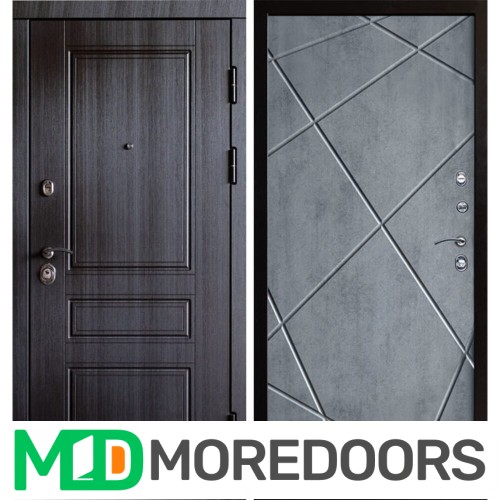 Металлическая Дверь Termo-door Термо Орегон венге Лучи бетон темный