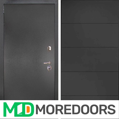 Металлическая дверь Дверной континент ДК70 Антик серебро Софт графит абсолют