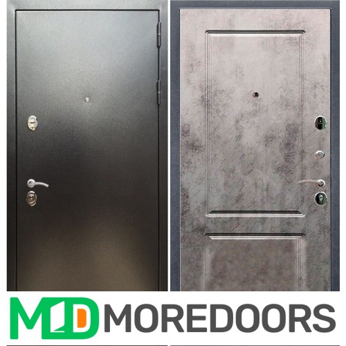 Металлическая дверь REX 5 (антик серебро) ФЛ-117 бетон темный