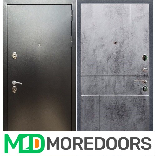 Металлическая дверь REX 5 (антик серебро) ФЛ-290 бетон темный