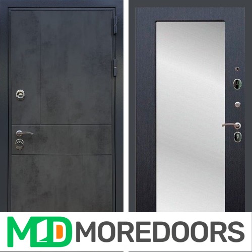 Металлическая дверь REX Премиум 290 бетон темный пастораль венге