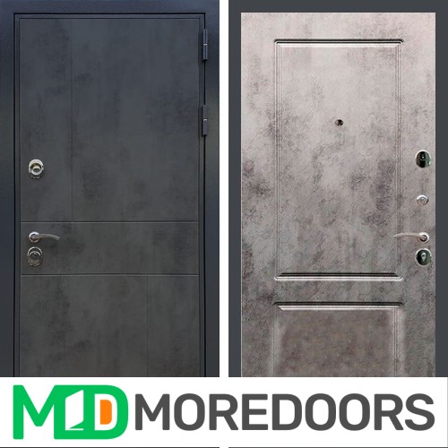 Металлическая дверь REX Премиум 290 бетон темный ФЛ-117 бетон темный