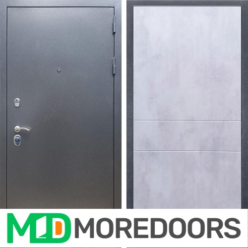 Металлическая дверь REX 11 Антик серебро ФЛ-290 бетон светлый