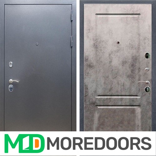 Металлическая дверь REX 11 Антик серебро ФЛ-117 бетон темный