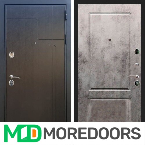 Металлическая дверь REX Премиум 246 венге ФЛ-117 бетон темный