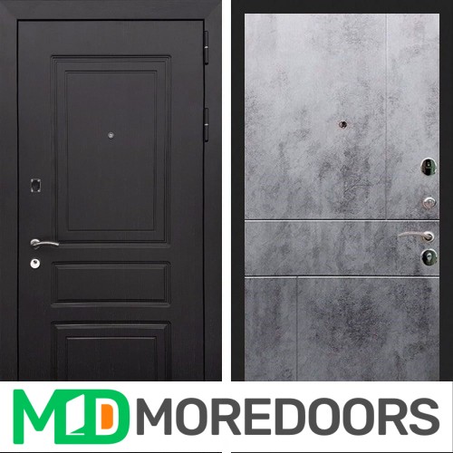 Металлическая дверь REX 6 Лондон Венге ФЛ-290 бетон темный